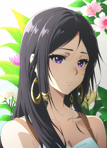 3978529318-3520702972-violet evergarden , masterpiece, best quality, 1girl, solo, black hair, jewelry, earrings, purple eyes, long hair, anime colorin.png